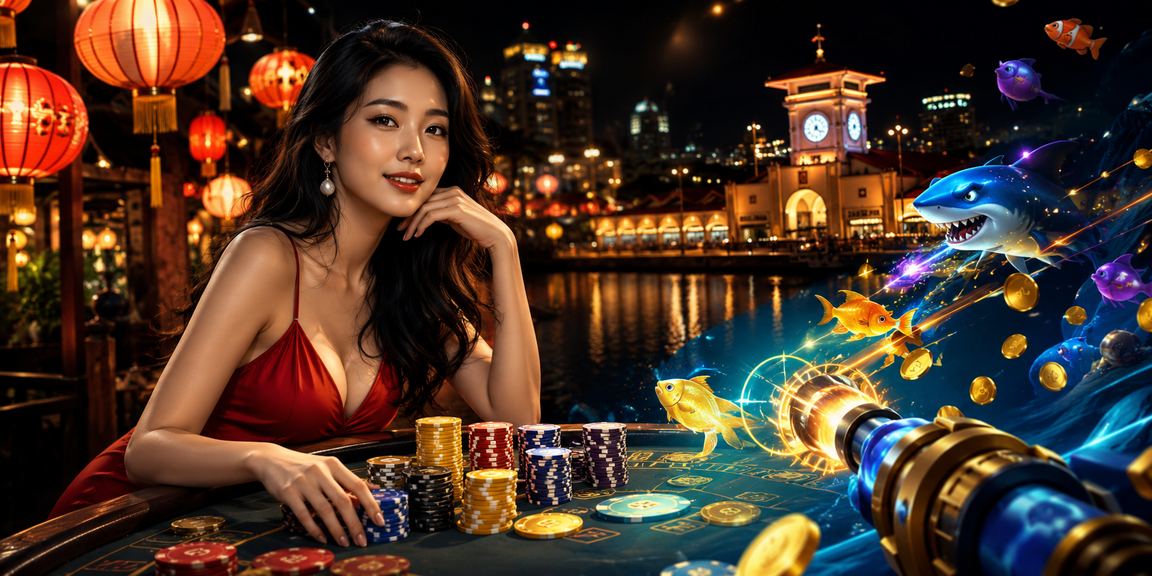 Cảnh giải trí cá cược tại TP Hồ Chí Minh với ánh đèn lồng
